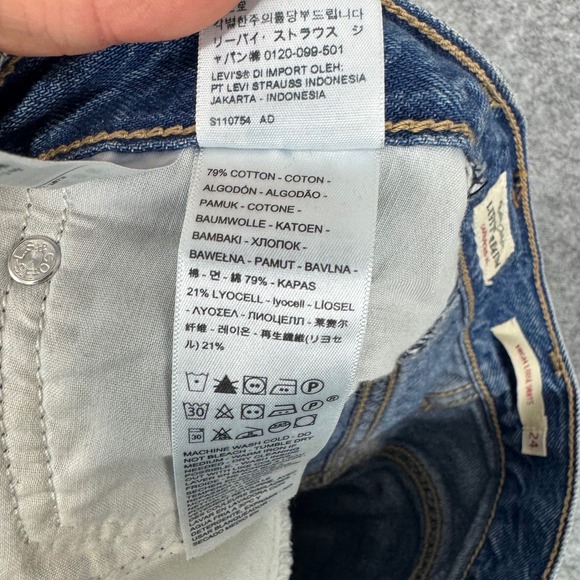 Levi Strauss Premium High Loose Shorts Denim Blue‎ Women Size 24 - Picture 7 of 12